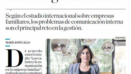 Núria Vilanova nos habla de la empresa familiar en `El Comercio´ de Perú