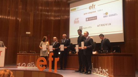 ATREVIA recibe el certificado EFR a la Empresa Familiarmente Responsable