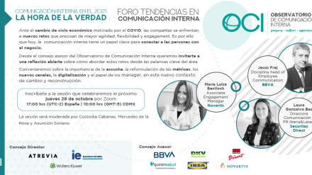 Próximo evento online: Foro Tendencias en Comunicación Interna (29.10)