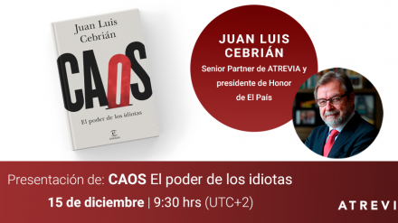 Charla con Cebrián a raíz de la presentación de su nuevo libro: CAOS, el poder de los idiotas