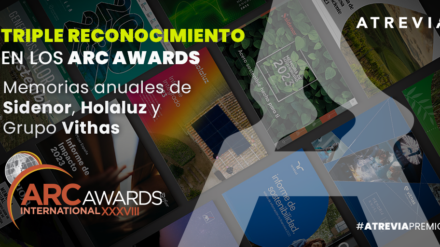 ATREVIA RECIBE NUEVOS GALARDONES EN LOS PRESTIGIOSOS ARC AWARDS POR SU EXCELENCIA EN INFORMES ANUALES